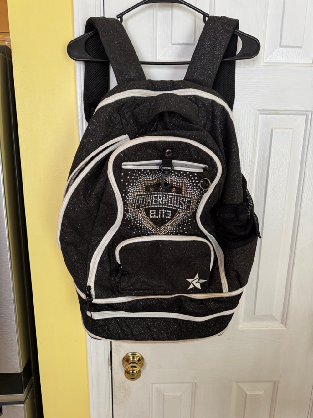 REBEL ATHLETIC BLACK SPARKLE CHEER BACKPACK